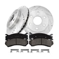 thumbnail image 1 of 6P Front Drilled Brake Rotors-Ceramic Brake Pad To 2005 2006 Chevy Suburban 1500, 1 of 9