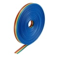 thumbnail image 1 of Uxcell Flat Ribbon Cable 6P Rainbow IDC Wire 1.27mm Pitch 5m Long, 1 of 4