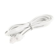 Uxcell 2M 6.56Ft 6P4C RJ11 to RJ11 Modular Telephone Adapter Cable Phone Cord White