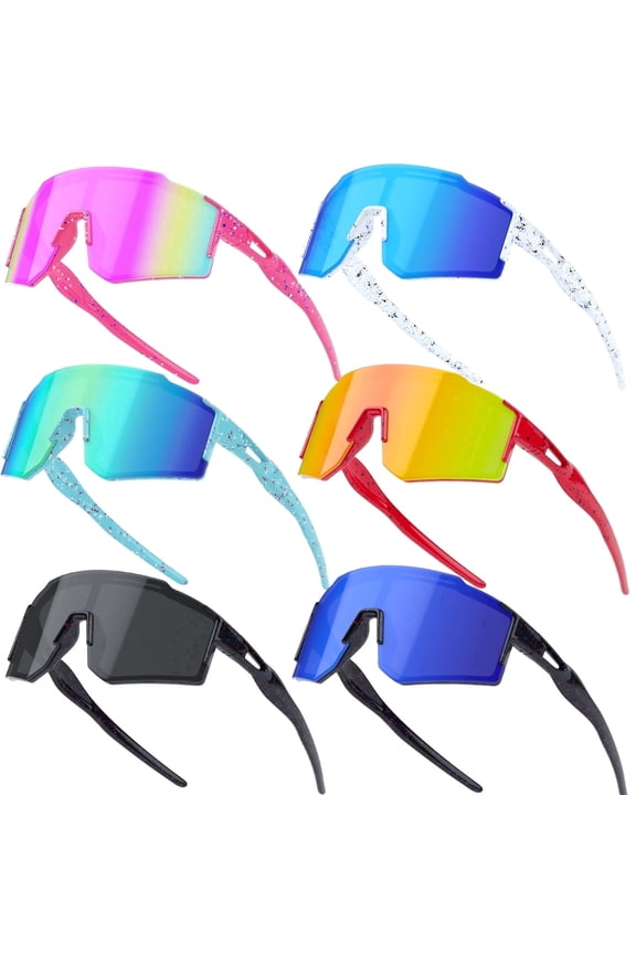 6PACK Baseball Sunglasses for boys girls Kids Sunglasses