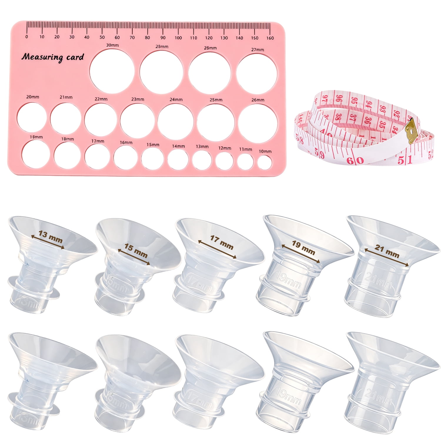 10PACK Flange Inserts 13/15/17/19/21mm, Silicone Flanges Insert Kit for ...