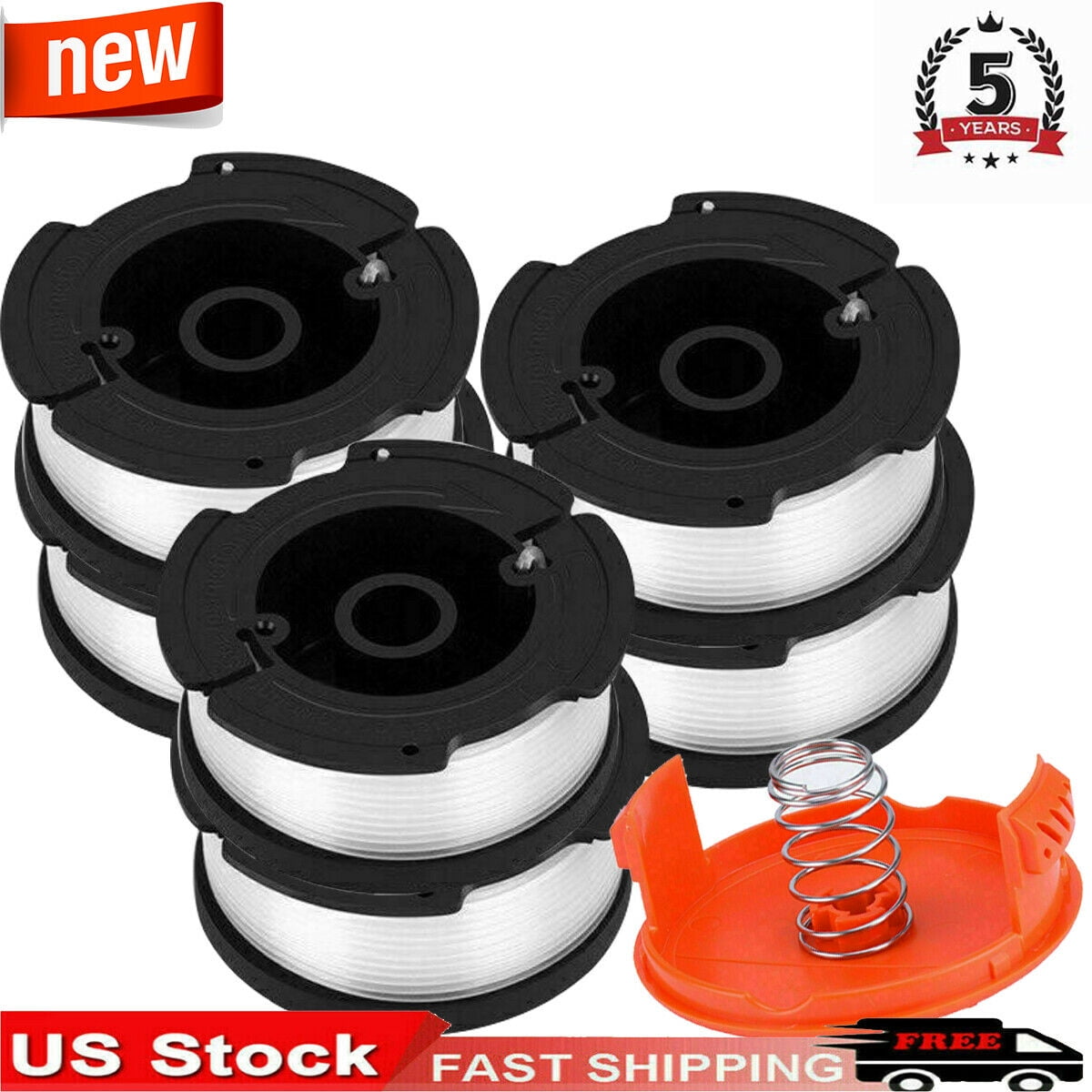 BLACK+DECKER AF100 Replacement String Trimmer Line Spool Weed Eater  Edger-6PK