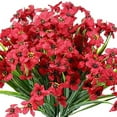 6PC Artificial Flowers Outdoor UV Resistant Fake Flowers No Fade Faux