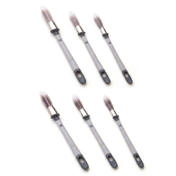 6PC Assorted Trim Paint Brush Set – Small, Medium & Large Edge Painting Tools, Detail Brushes for Baseboards, Furniture, Corners & Touch-Up Painting