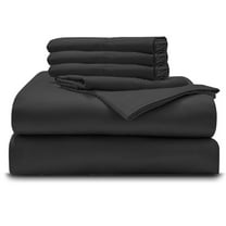 6PC Bedding Set- 100% Organic Cotton Bed Sheet Set 800 Thread Count, Crisp and Cooling Sateen Weave, Soft Breathable, Eco-Friendly, 12-Inch Deep Pocket - Dark Grey, Queen