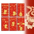 6PC Chinese New Year Red Envelopes 2025, Heavy Duty Chinese Red