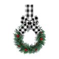 thumbnail image 1 of 6PC Christmas Kitchen Cabinet Wreaths with Plaid Bow Ribbon Hanging for Cabinet Doors Decorative Kitchen Window Outdoor Indoor Holiday Decor, 1 of 8