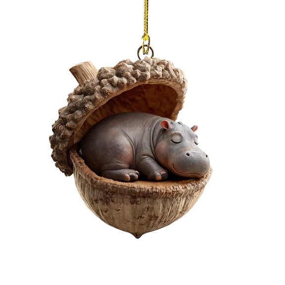 6PC Christmas Trees Hanging Animal Ornaments – Cozy Christmas Ornaments 2D Acrylic Cute Animal Christmas Trees Hanging Decorations Rustic Nature Themed Home Decor Animal Lovers