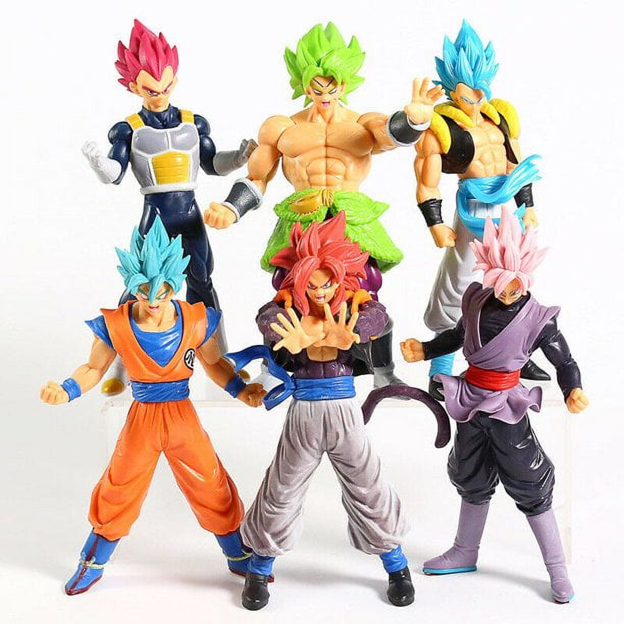 Dragon Ball Z Blue Black Goku Vegeta Gogeta Jiren Broly Action Figures  Model