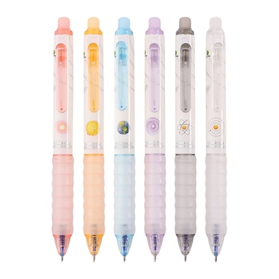 6PC Erasable Pens Blue, Heat Erasable Retractable Gel Pens for Fabric, Erasable Ballpoint Pens 0.5mm, Clean Erase Quick Dry for Notes Taking & Journaling