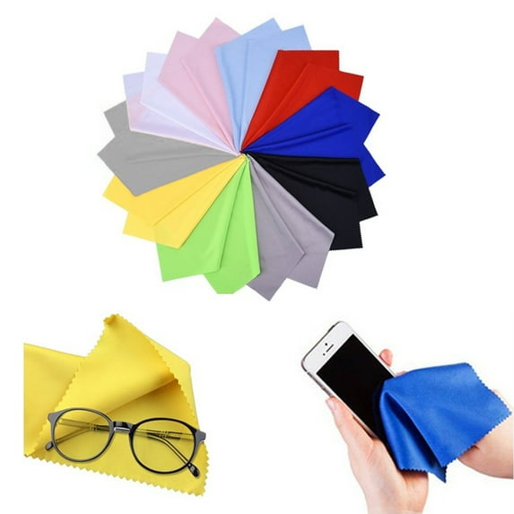 6PC Eyeglass Microfiber Cleaning Cloths LCD Camera Screen iPhone iPad Shades NEW
