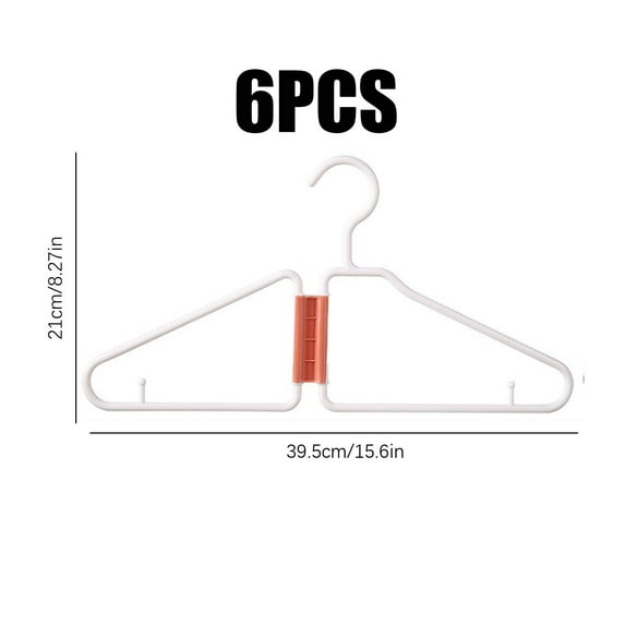 6PC Foldable Hanger - Foldable Coat Laundry Hangers, Portable Folding Clothes Hanger for Travel, Folding Hangers Space Saving