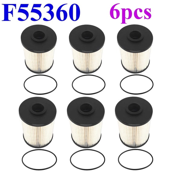 6PC For Dodge RAM 2500 3500 5.9L Cummins Turbo Diesel 2000-10 Fuel Filter F55360
