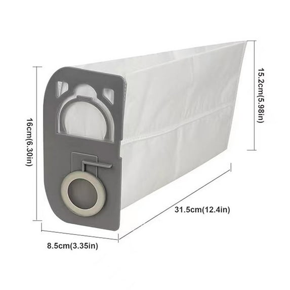 6PC For Riccar R25 Series Vacuum Cleaner Bags with Charcoal-Infused Gray R25S, R25D