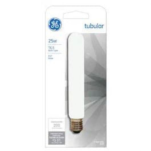 6PC GE Lighting GE Lighting 44727 25 Watt Tubular Light Bulb T6 1/2 Clear Intermediate Base (Case of 6)