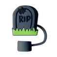 thumbnail image 1 of 6PC Halloween Straw Toppers for Cups - Silicone Reusable Straw Cover Lids in Ghost, Bat, Pumpkin & Owl Designs, Cute Drinking Straw Caps for 40oz/30oz Tumblers, 1 of 3