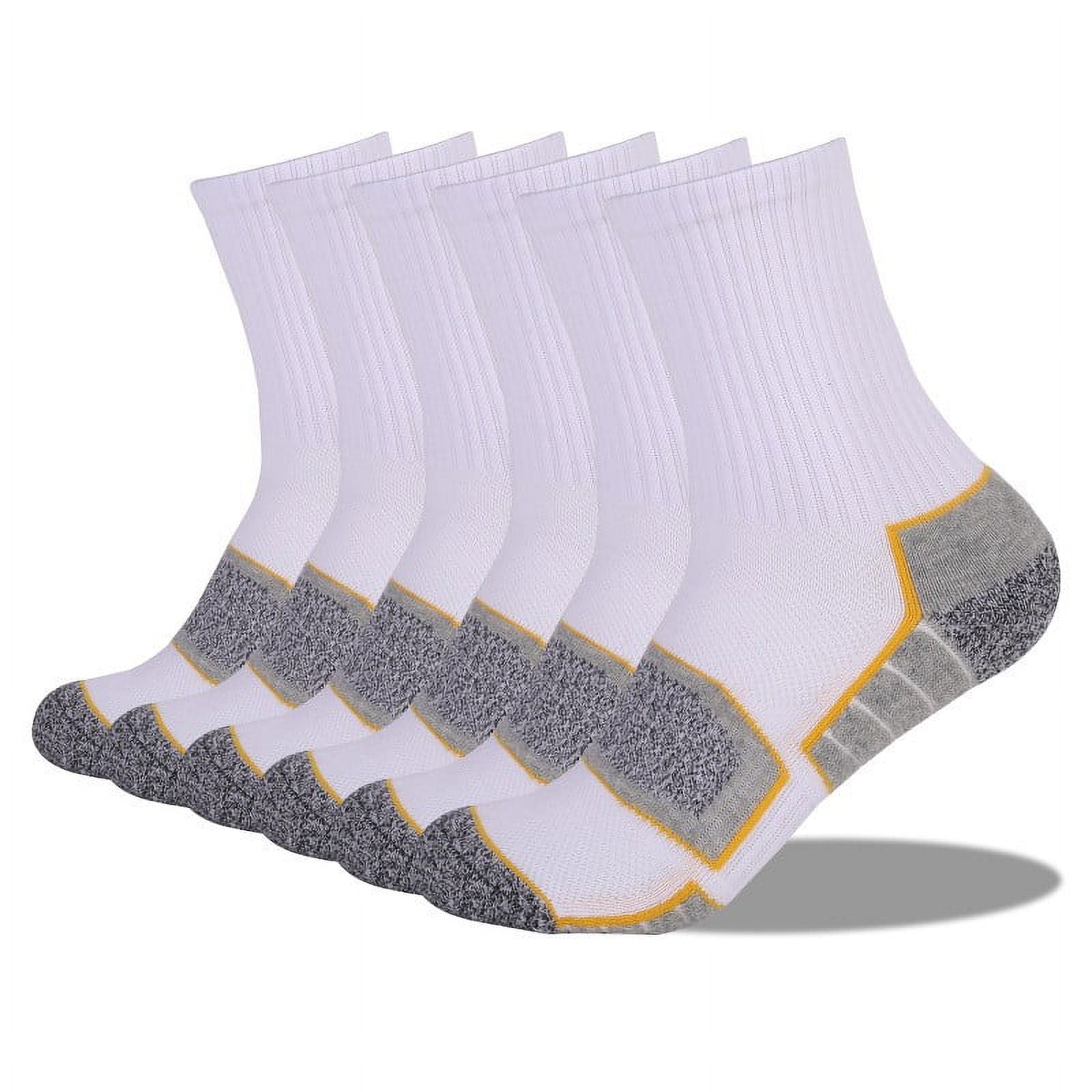 6PC Mens Crew Socks Casual Athletic Gym LightWeight Thin Socks Sport Soft Unisex Running Socks Warm Breathable Ankle Socks Men Outdoor Socks for Active Hiking Running and Sports Socks
