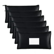 6PC Money Bags with Zipper Security Bank Deposit Bag Money Bag Receipt Holder for Cash Coins Cosmetic Paper Money Tool A