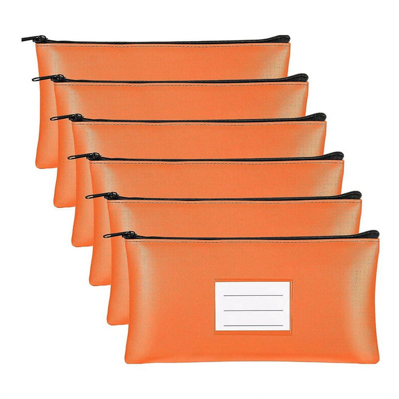 6PC Money Bags with Zipper Security Bank Deposit Bag Money Bag Receipt Holder for Cash Coins Cosmetic Paper Money Tool B