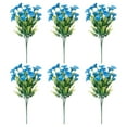 thumbnail image 1 of 6PC Outdoor Artificial Flowers, Realistic Silk Morning Glory, Weather-Resistant Garden Decor, UV-Protected, Low Maintenance, Patio/Planter Arrangements, Fade-Proof, Injection Molded Stems, 1 of 5