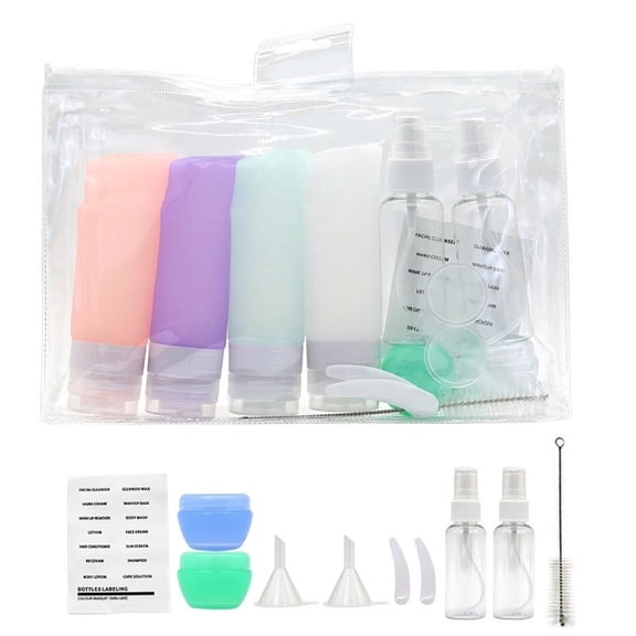 6PC Portable Condiment Container Set – 4 Silicone Squeeze Bottles & 2 Mini Spray Bottles, Leakproof Sauce & Dressing Containers for Lunch Box & Travel