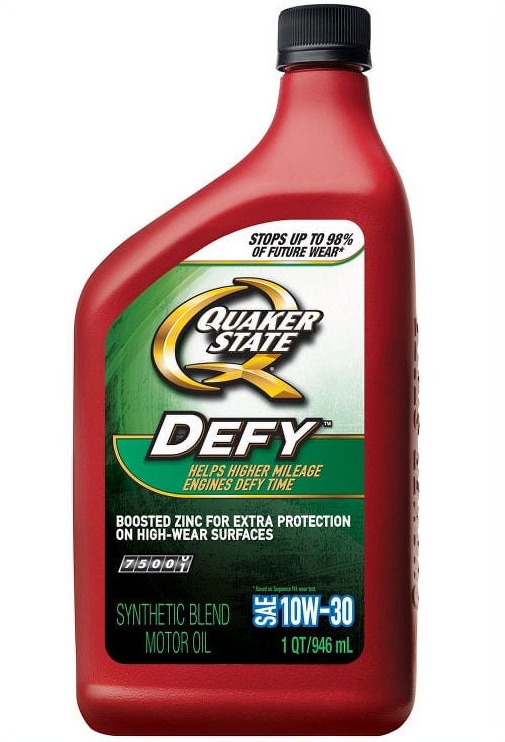 6PC Quaker State Quaker State 550043280 Defy SAE 10W30 Synthetic Motor Oil, 1 Quart