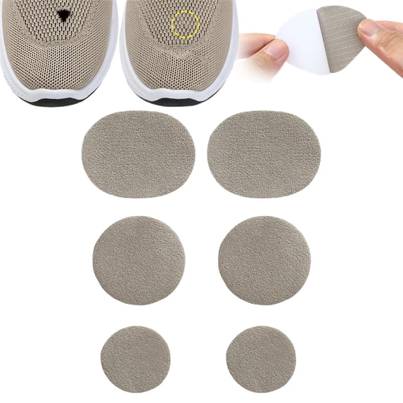 6PC Self-Adhesive Sports Shoe Repair Sticker – Wire Mesh Anti-Abrasive Sneaker Patch for Running & Athletic Shoes – Quick Fix Breathable Shoe Mesh Upper Repair Tool for Gym, Outdoor, Home Use, A