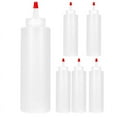 thumbnail image 1 of 6PC Squeeze Squirt Condiment Bottles for Sauces - 16 Ounce Perfect Containers Ketchup, BBQ, Sauces, Syrup, 1 of 7