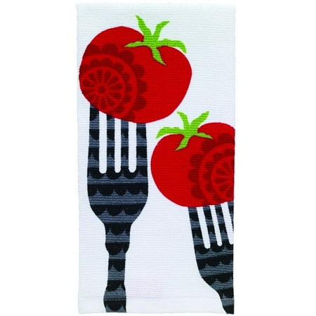6PC T-Fal T-Fal 12453 Fork/Tomato Kitchen Towel, Multi