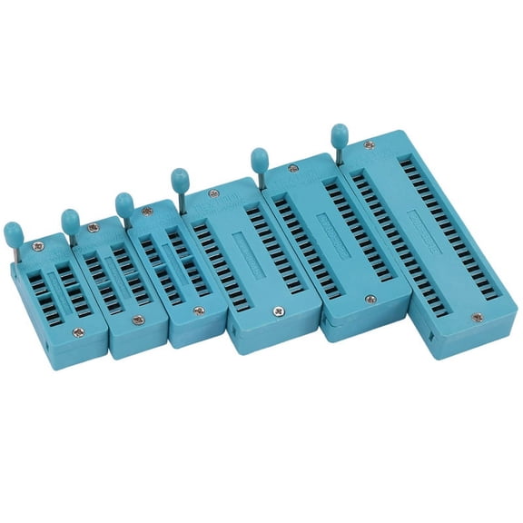 6PC Universal 14/16/18/24/28/40 pin IC Test Universal ZIF Socket Hot Home Improvement,6 * IC Test Universal ZIF Socket,blue