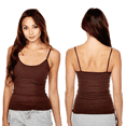 thumbnail image 1 of 6pk Women Cami Tank Top Strap Stretch Camisole Layering Basics Plain Brown S M L, 1 of 3