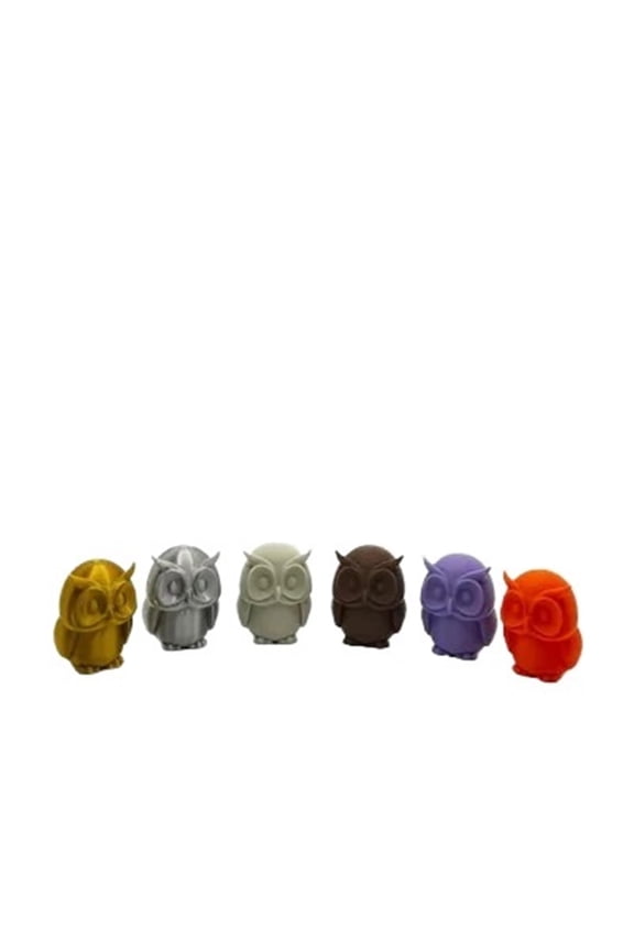 6PC cute owl key chain 3D printing