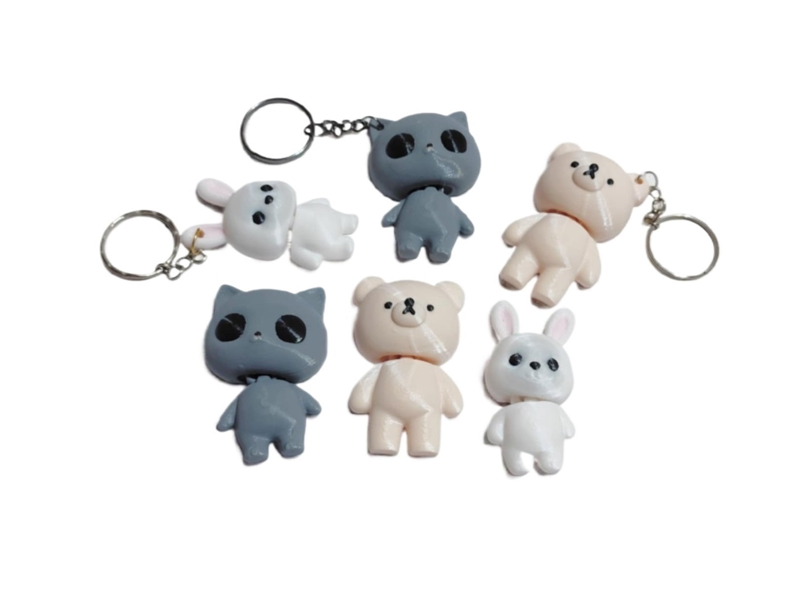 6PC movable mini model + keychain version 3D printing - Walmart.com