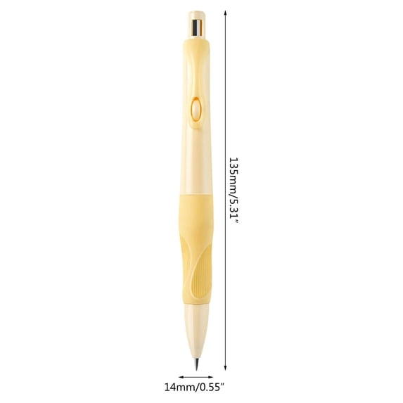 6PCS 0.5MM Handwriting Thick Mechanical Pencils with Grip: 2.0MM HB Pencil
