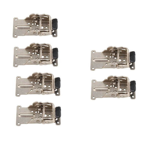6PCS 0-90-180 Degree Self-Locking Folding Hinge Table Legs Silver Coffee Furniture Hardware Cabinet