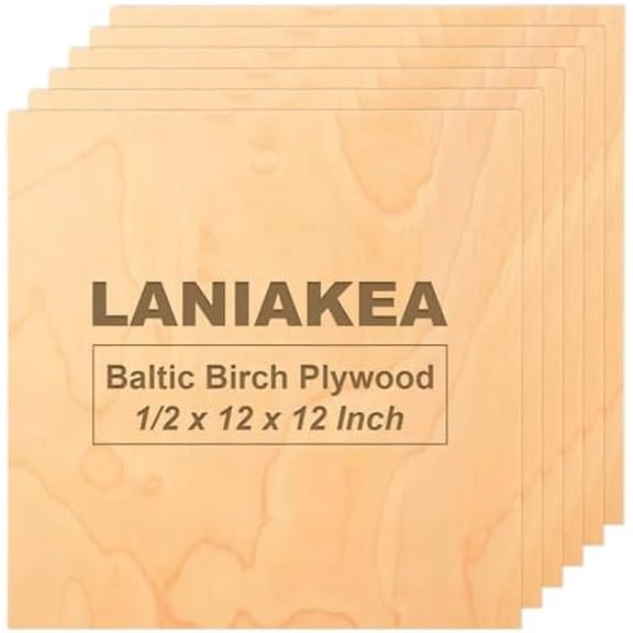 6PCS 1/2" x 12" x 12" Baltic Birch Plywood Sheets, B/BB Grade, Ideal for DIY Crafts, Woodworking, Laser Cutting$$Tools & Hardware Other