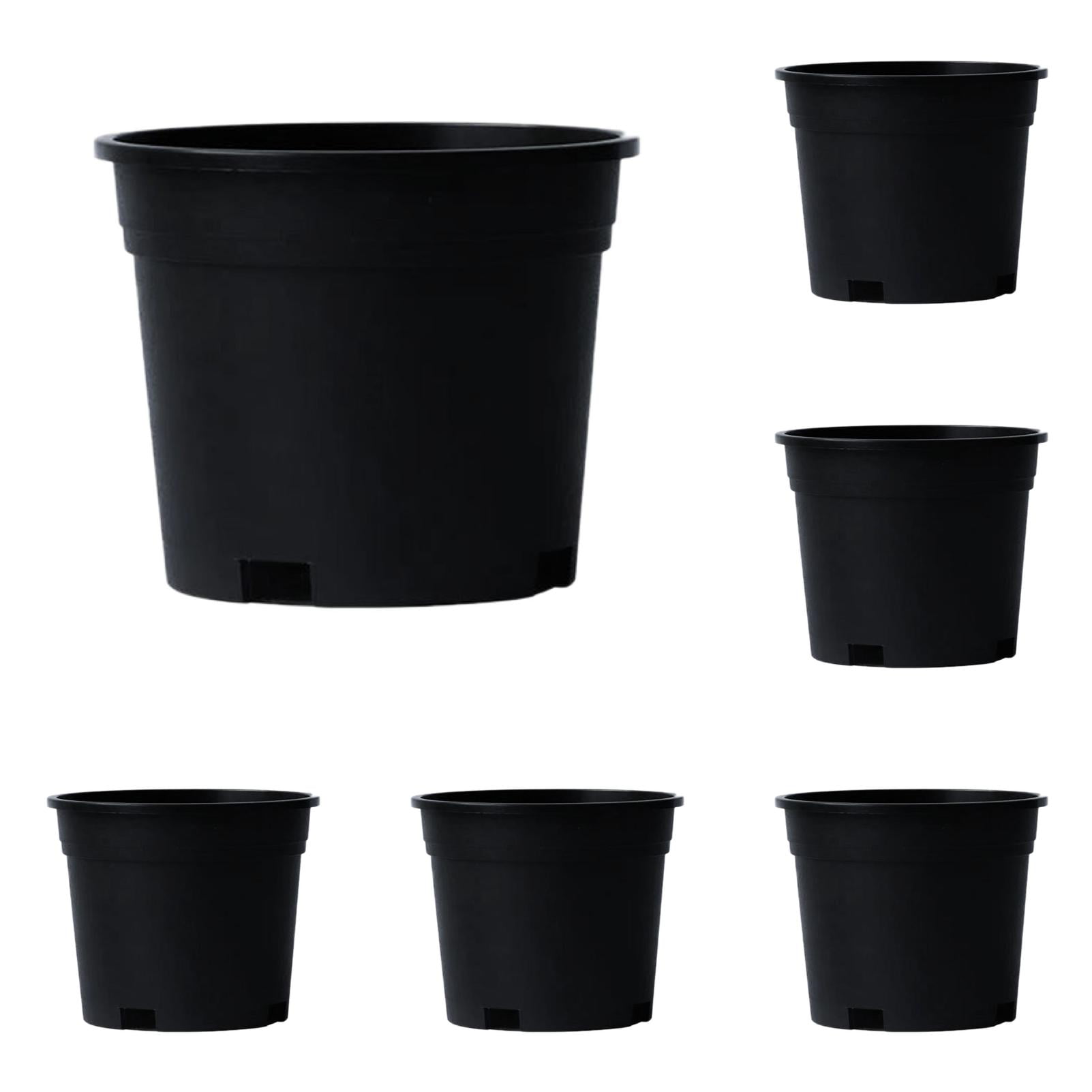 6PCS 10 Gallon Plastic Nursery Pots - Flexible Seed Starter Pots with ...