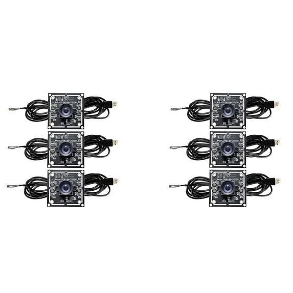 6PCS 100 Degree Camera Module 1MP OV9732 1280x720 USB Free Driver Manual Focus, with 2 Meter Cable for WinXP/7/8/10