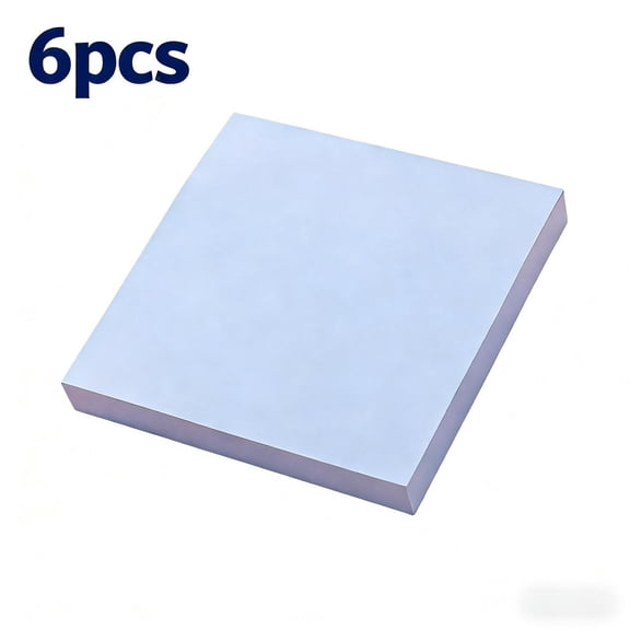 6PCS 100 Sheets 3x3 Inch Blue Sticky Notes, Self-Adhesive Memo Pads for Office & Home Organization