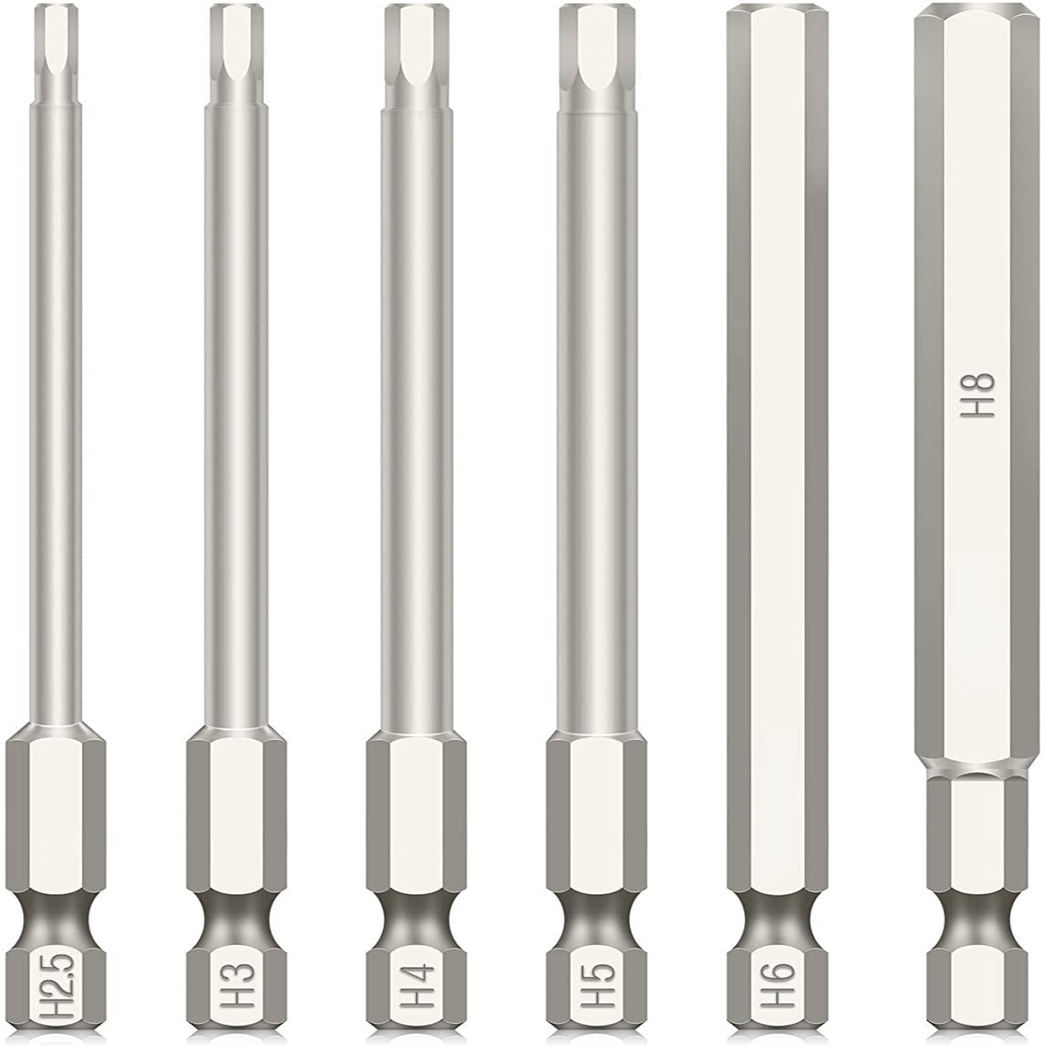 100mm Allen Wrench Screwdriver Set, 6PCS Metric Allen Wrench Drill Bits