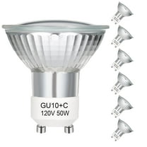 6PCS 120V 50W GU10 C Plug-in Type Light Bulb Dimmable Warm White 2800K Bulb for Candle Warmer