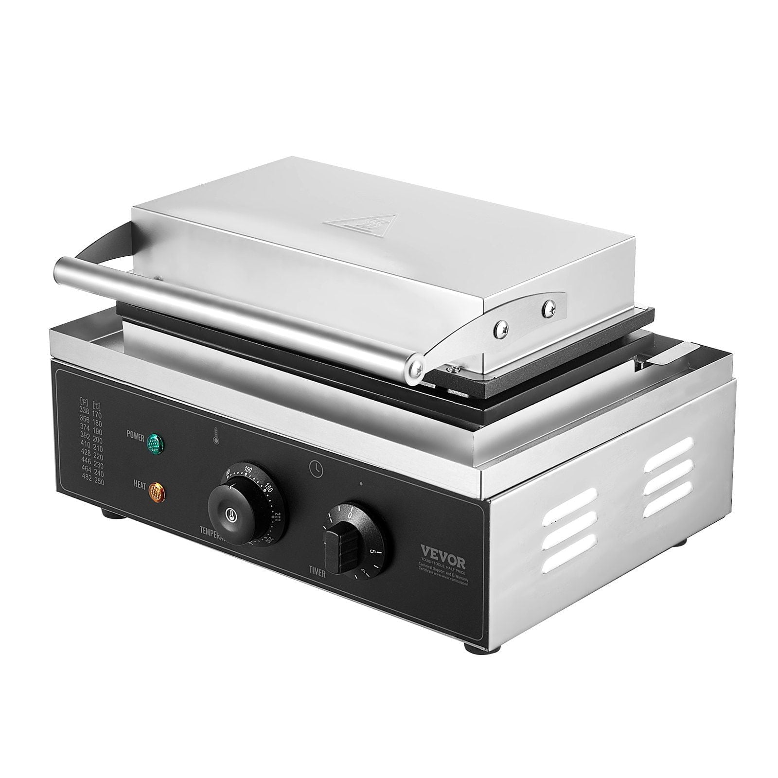 6PCS 1500W Commercial Waffle Stick Maker, Non-Stick Stainless Steel Corn Dog & Hot Dog Waffle Iron Machine with Adjustable Time/Temperature Control, for Restaurant Bakery Snack Bar Home Use