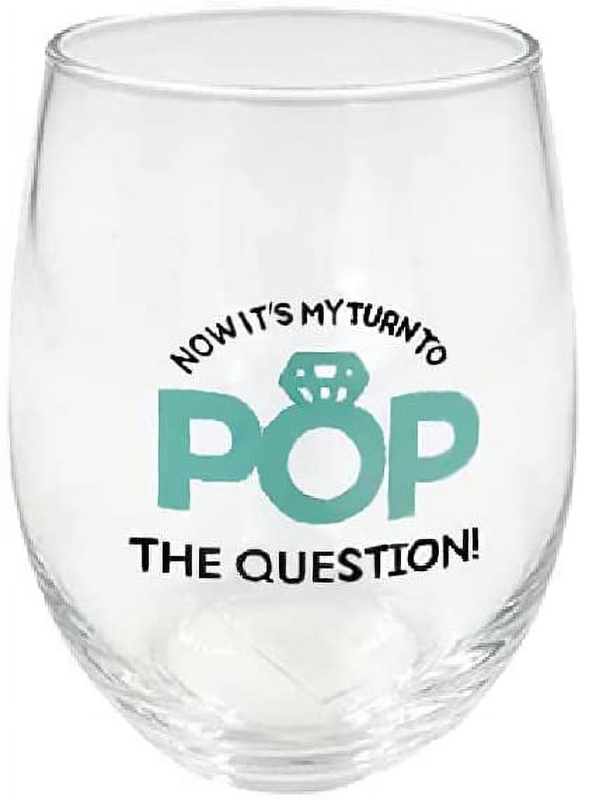 Set of 2 Please Come To My Pity Party Stemless Wine Glass in Clear