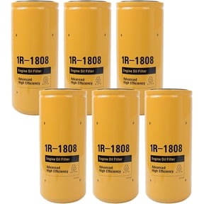 6PCS 1R1808 Oil Filter Replacement for Caterpillar CAT 3406B 3408 3412C 3412 3306B Engines, Fits Excavator Truck Heavy Equipment, Replaces 275-2604