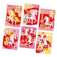 6PCS 2026 Year of Horse Paper Envelopes Traditional Chinese Culture ...