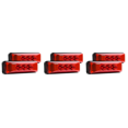6PCS 24V 3.9Inch 3 LED Truck Trailer Red Light Front Rear LED Side
