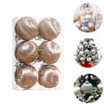 thumbnail image 1 of 6PCS 3.1" Satin Christmas Balls Ornaments, Silk Christmas Hanging Ball Decorations, Luxury Vintage Christmas Tree Decor for Xmas Holiday Wedding Party, 1 of 7