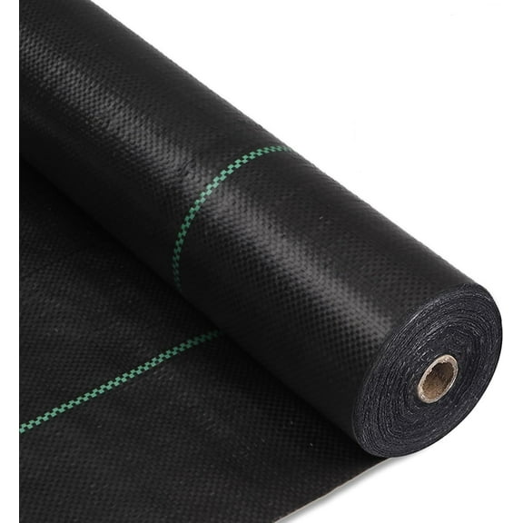 6PCS 3ftx100ft Weed Barrier Landscape Fabric Heavy Duty, Weed Gardening Ground Cover Mat, Weed Control Garden Cloth, Woven Geotextile Fabric for Underlayment, Commercial Driveway Fabric, Black