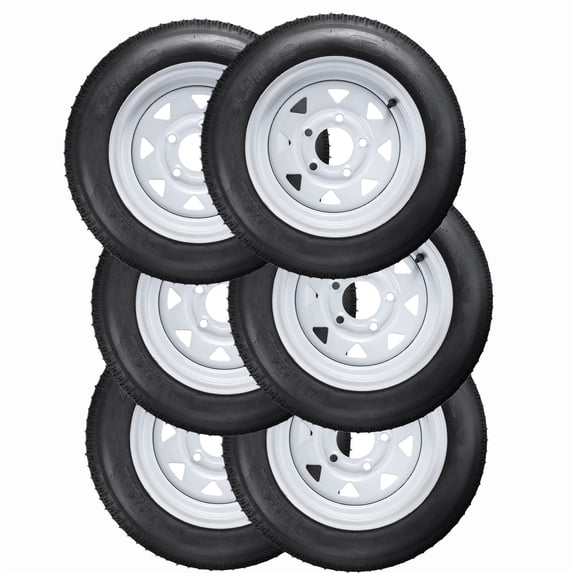 6PCS 4.80-12 4.80x12 480-12 Trailer Tires with 12 inch Rims, 2 Pack 4. ...