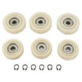 thumbnail image 1 of 6PCS 47.5x13mm 41.5x11mm Oblique Planetary Gear 35 31 Teeth Helical Gears with 7.94mm Bearings for E White Nylon+alloy steel, 1 of 9